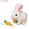 Electric Rabbit Plush Toy With Carrot Walking EarWiggling And TailWagging Interactive Bunny For Ki 10