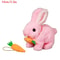Electric Rabbit Plush Toy With Carrot Walking EarWiggling And TailWagging Interactive Bunny For Ki 11