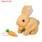 Electric Rabbit Plush Toy With Carrot Walking EarWiggling And TailWagging Interactive Bunny For Ki 12