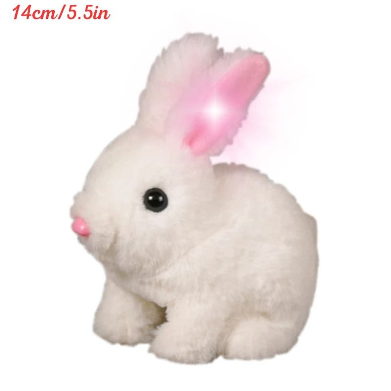 Electric Rabbit Plush Toy With Carrot Walking EarWiggling And TailWagging Interactive Bunny For Ki 13