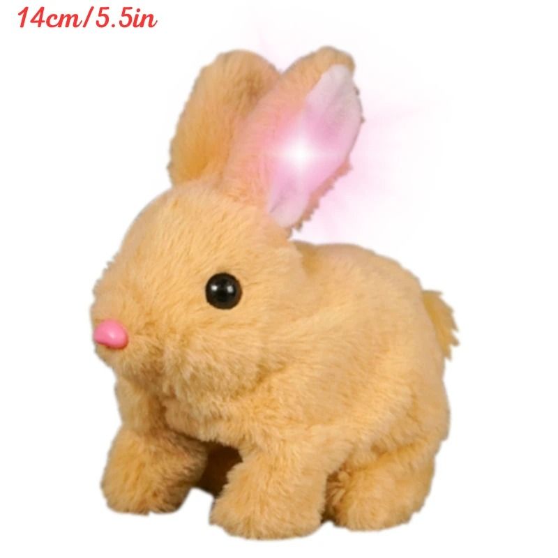 Electric Rabbit Plush Toy With Carrot Walking EarWiggling And TailWagging Interactive Bunny For Ki 14