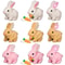Electric Rabbit Plush Toy With Carrot Walking EarWiggling And TailWagging Interactive Bunny For Ki 1