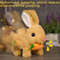 Electric Rabbit Plush Toy With Carrot Walking EarWiggling And TailWagging Interactive Bunny For Ki 3
