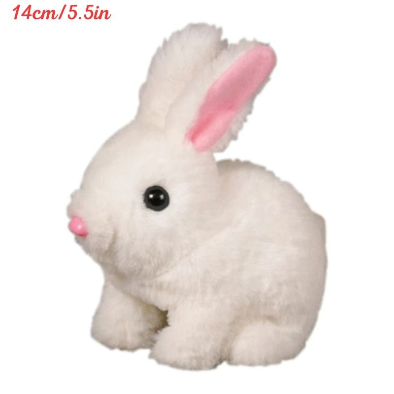 Electric Rabbit Plush Toy With Carrot Walking EarWiggling And TailWagging Interactive Bunny For Ki 7