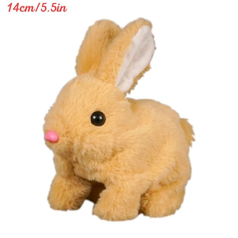 Electric Rabbit Plush Toy With Carrot Walking EarWiggling And TailWagging Interactive Bunny For Ki 8