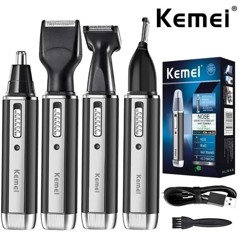 4 In 1 Electric Trimmer For Men Nose Ear Beard And Hair Grooming Set Rechargeable 1