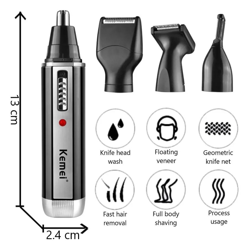 4 In 1 Electric Trimmer For Men Nose Ear Beard And Hair Grooming Set Rechargeable 2