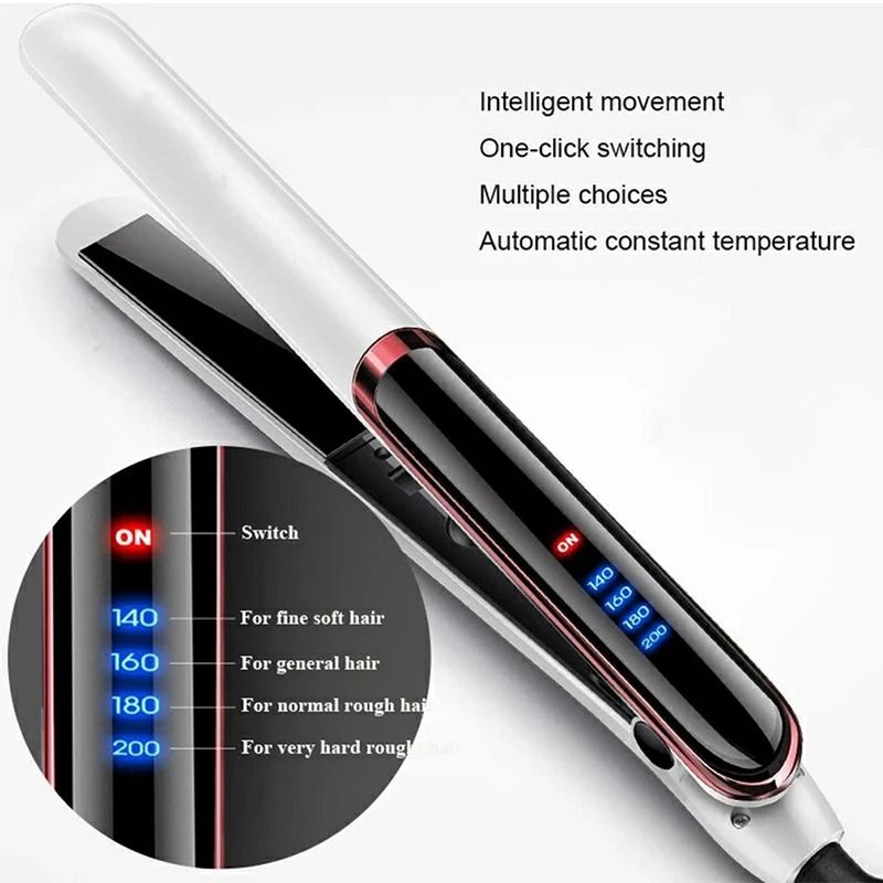 Professional Ceramic Ionic Hair Straightener Fast Heat Flat Iron With LCD Display 4