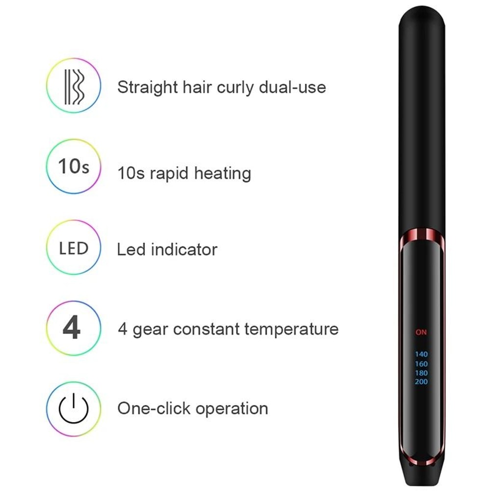 Professional Ceramic Ionic Hair Straightener Fast Heat Flat Iron With LCD Display 5