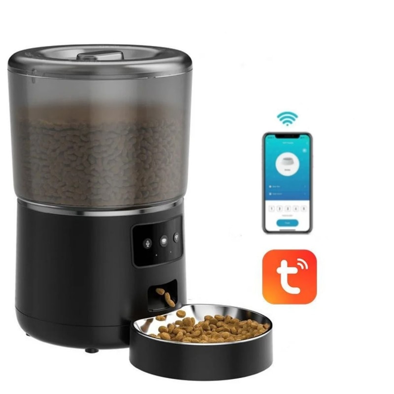 Automatic Smart Pet Feeder 4L With Stainless Steel Bowl And Custom Portion Control 8