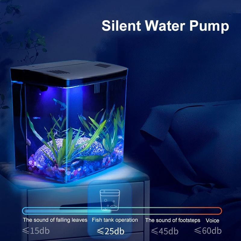 Mini Fish Tank With Self Circulating Filter System For Living Room Or Desktop 1