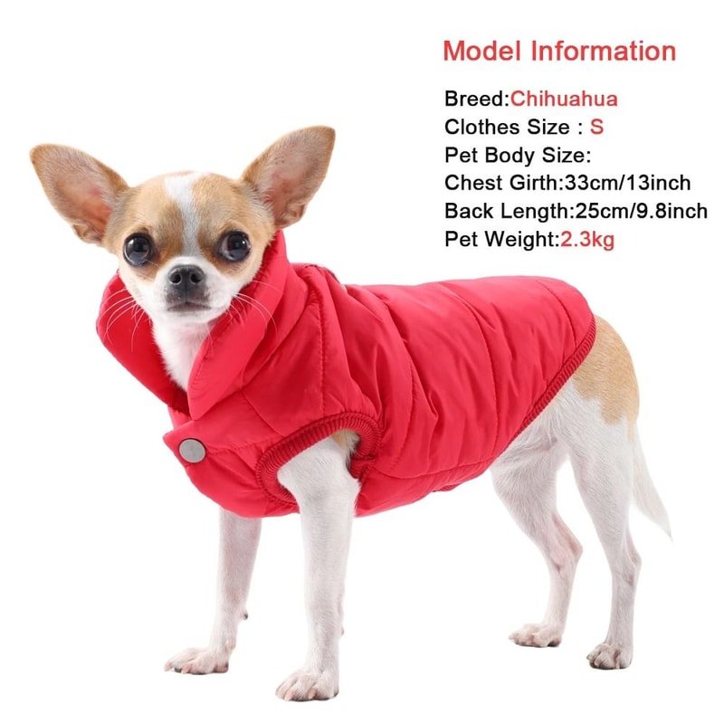 Waterproof Dog Coat Winter Fleece Jacket For Small Dogs And Cats Warm Pet Vest For Chihuahua And Yo 1