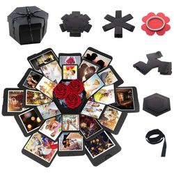 diy explosion photo album gift box surprise memory scrapbook for anniversary and birthday celebration