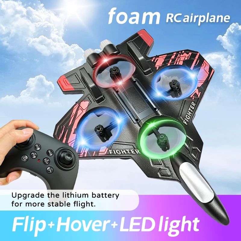 L101 RC Foam Airplane 24G Remote Control Fighter Jet With LED Lights And Stunt Flight 2