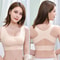 Women Push Up Bra Front Closure Posture Corrector Cross Back Bralette 3