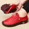 Women Casual Leather Lace Up Flat Sneakers Comfortable Spring Loafers 7