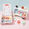Ice Cream Counter Playset Pretend Play Kitchen Toy With Coins For Kids Boys And Girls 8