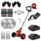 Cordless Grass Trimmer And Weed Wacker With 2 Li Ion Batteries And 3 Blade Types 9