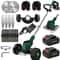 Cordless Grass Trimmer And Weed Wacker With 2 Li Ion Batteries And 3 Blade Types 10