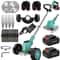 Cordless Grass Trimmer And Weed Wacker With 2 Li Ion Batteries And 3 Blade Types 13