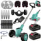 Cordless Grass Trimmer And Weed Wacker With 2 Li Ion Batteries And 3 Blade Types 13
