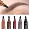 4D Microblading Eyebrow Pen With 4 Fork Tip Long Lasting Liquid Brow Pencil 0