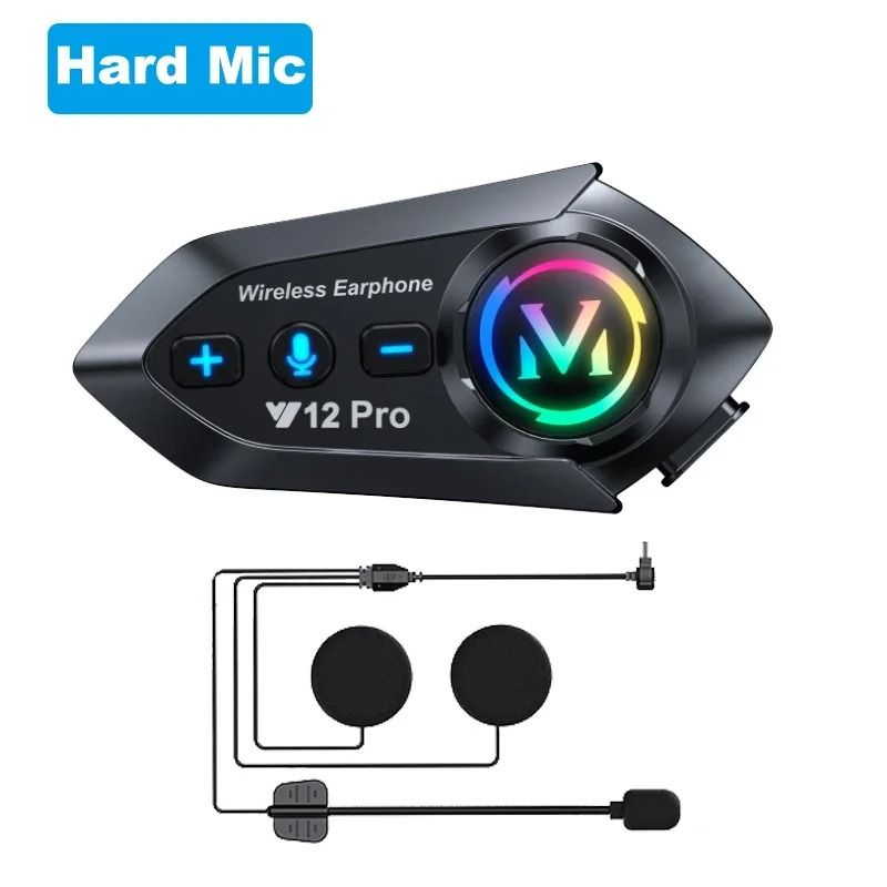Y12 Pro Motorcycle Helmet Bluetooth Intercom With Voice Assistant And 500m Range 7