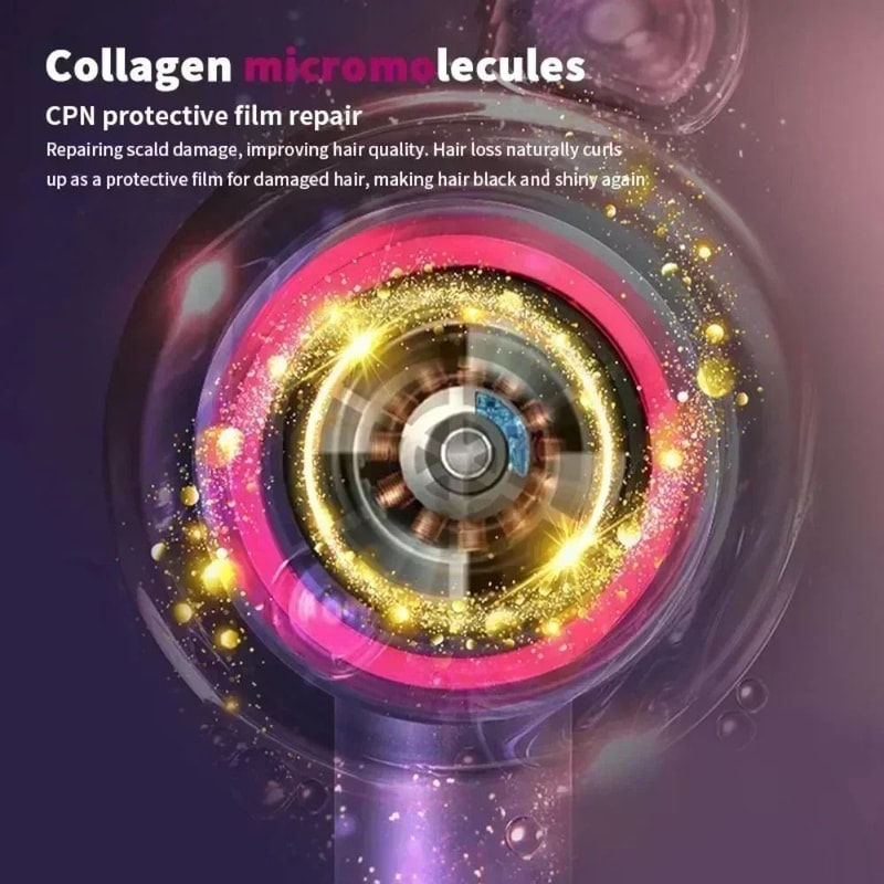 5 In 1 Professional Hair Dryer Hot And Cold Air Styling Tool With Multiple Attachments 3