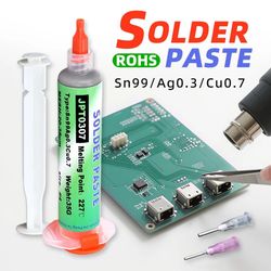 lead-free high temperature solder paste sn99 ag0.3 cu0.7 needle tube for mobile phone and led repair