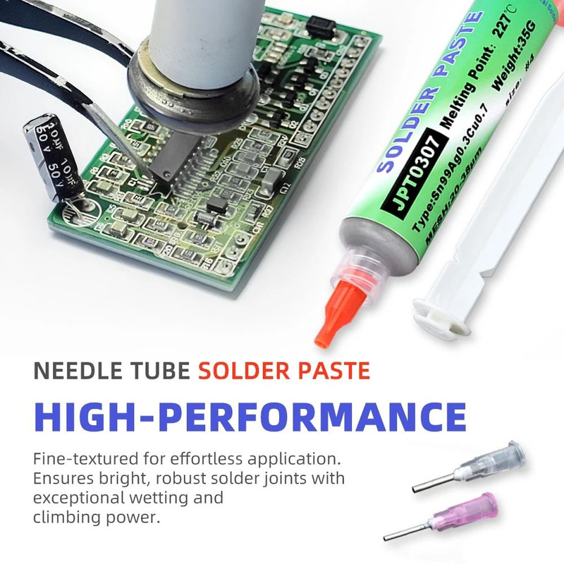 LeadFree High Temperature Solder Paste Sn99 Ag03 Cu07 Needle Tube For Mobile Phone And LED Repair 2