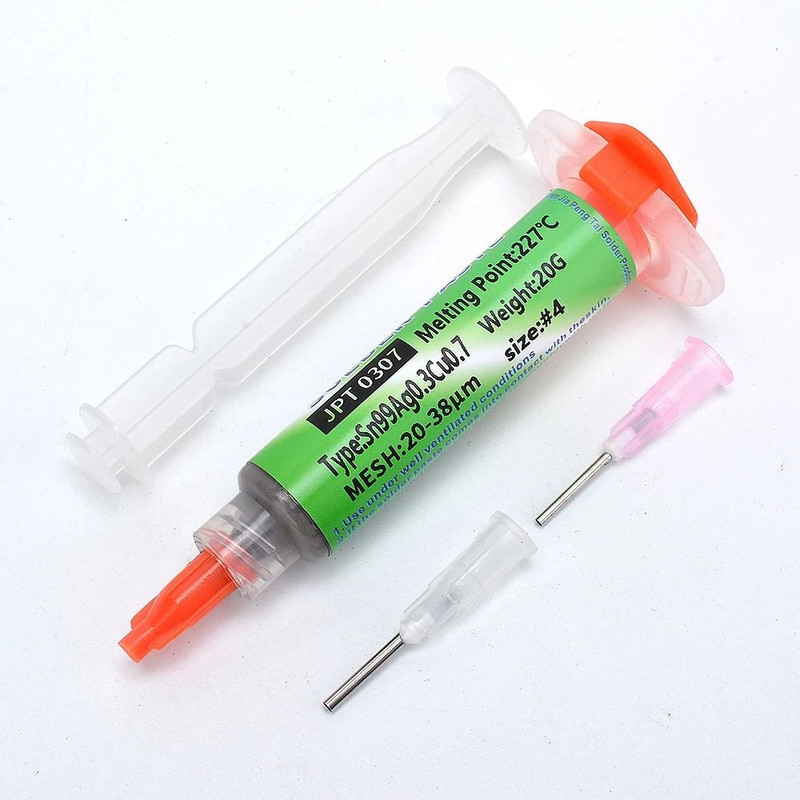 LeadFree High Temperature Solder Paste Sn99 Ag03 Cu07 Needle Tube For Mobile Phone And LED Repair 6