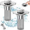 PopUp Bathroom Sink Drain Strainer With Removable Stainless Steel Hair Catcher And Drain Stopper 0