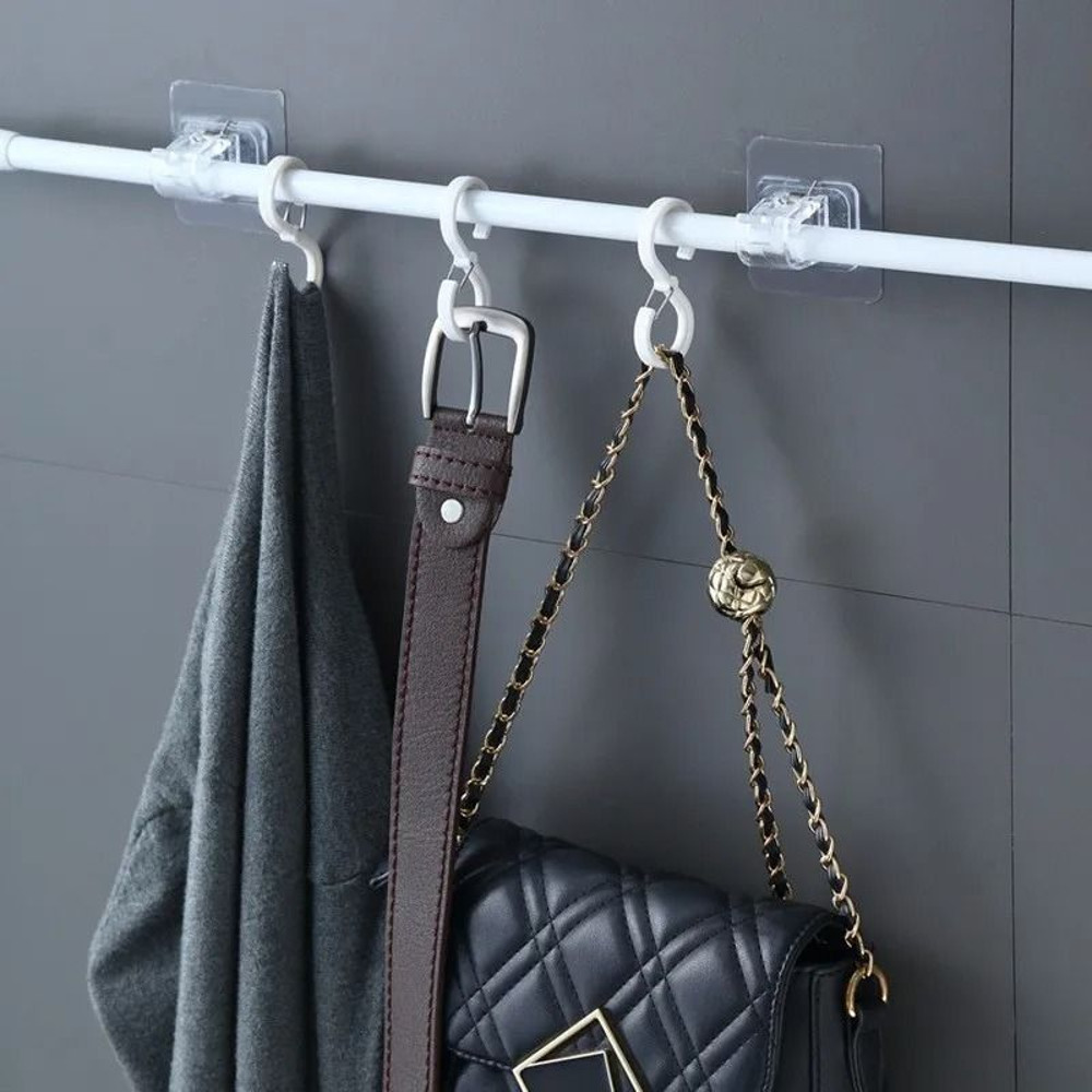 Adjustable Curtain Rod Telescopic Extendable Spring Tension Rod For Shower Or Window NoDrill Hangin 4