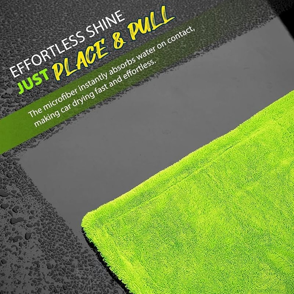 Heavy Duty Car Drying Towel 1400GSM Super Absorbent DoubleSided Microfiber Cleaning Cloth ScratchFr 4