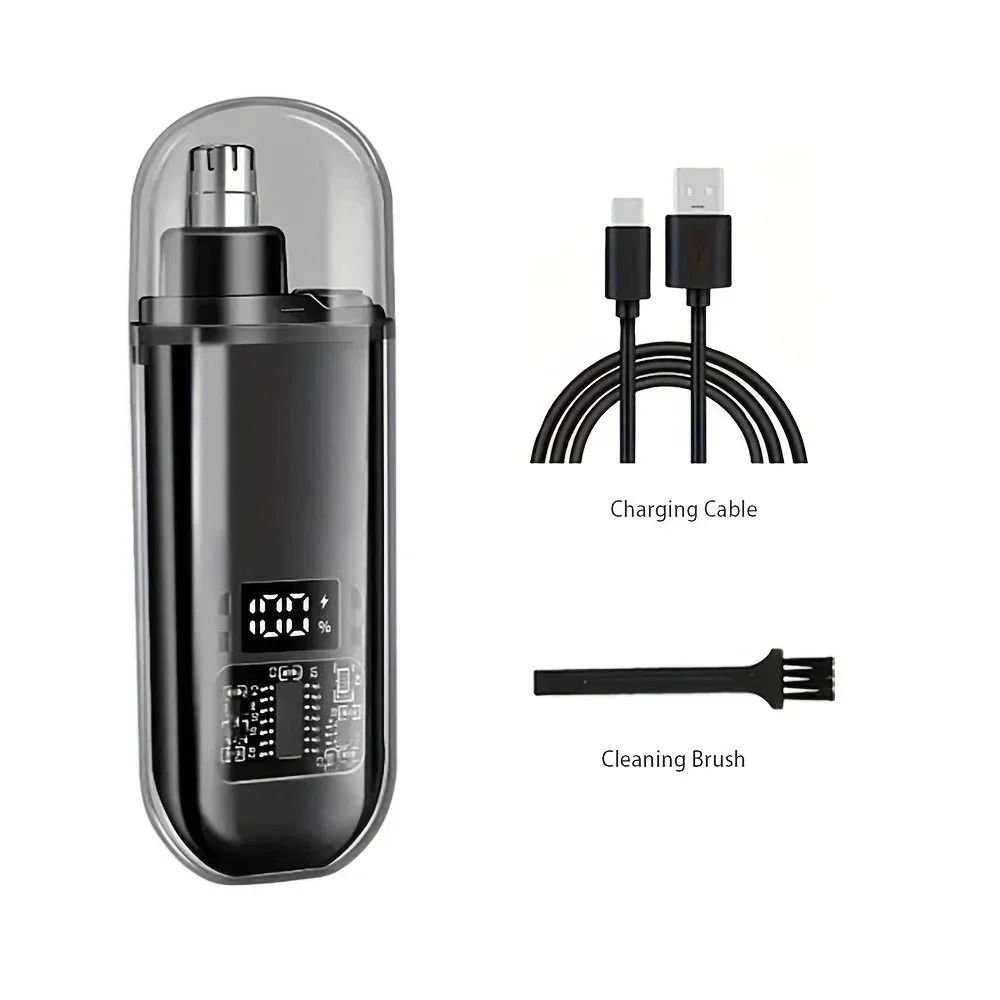 Rechargeable Nose And Ear Hair Trimmer USB C Portable Grooming Kit For Men 5