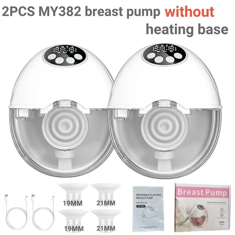 Electric HandsFree Wearable Breast Pump With Heating And UV Sterilization Lid Option BPAFree Wirel 10