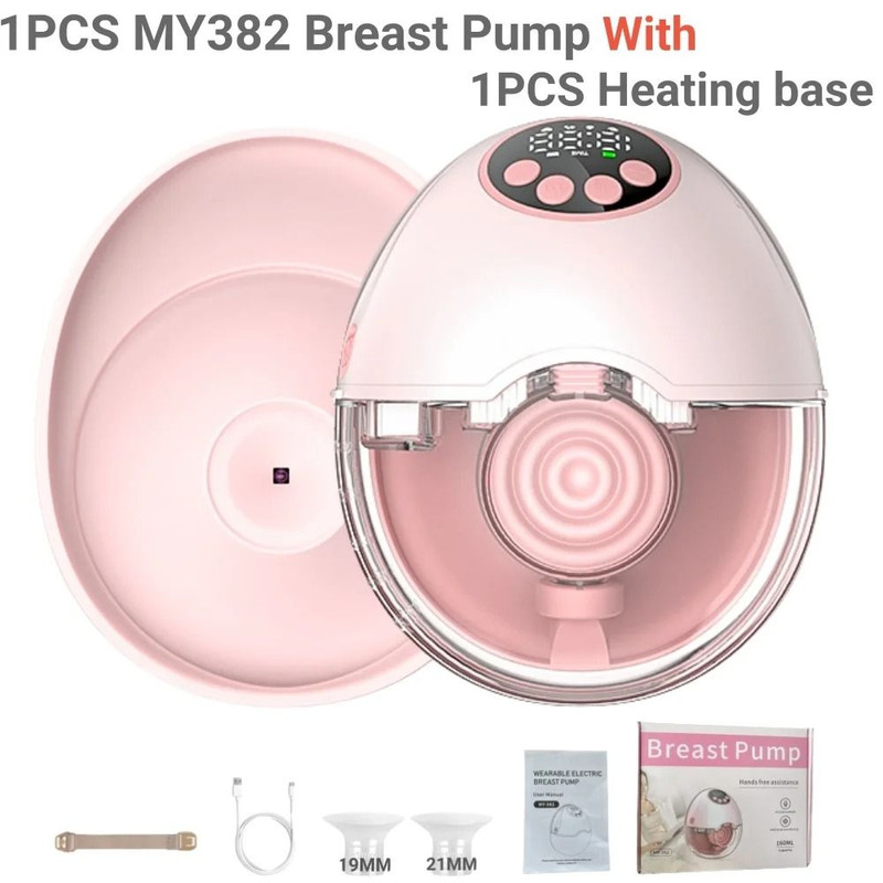 Electric HandsFree Wearable Breast Pump With Heating And UV Sterilization Lid Option BPAFree Wirel 11