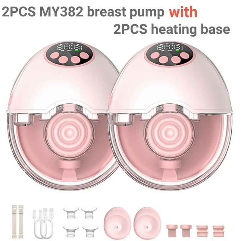 Electric HandsFree Wearable Breast Pump With Heating And UV Sterilization Lid Option BPAFree Wirel 12