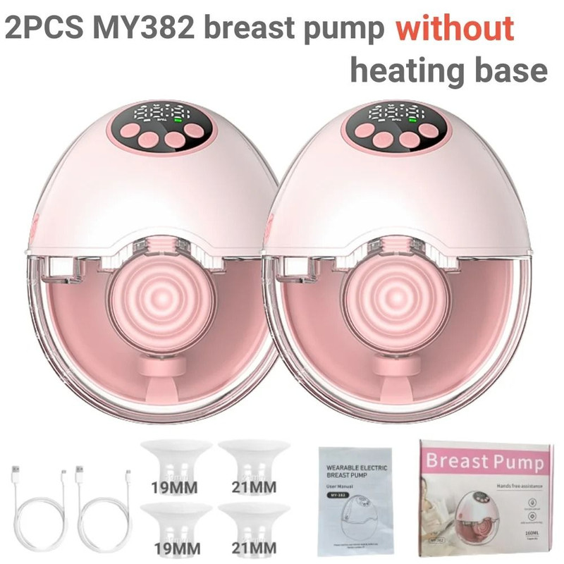 Electric HandsFree Wearable Breast Pump With Heating And UV Sterilization Lid Option BPAFree Wirel 8