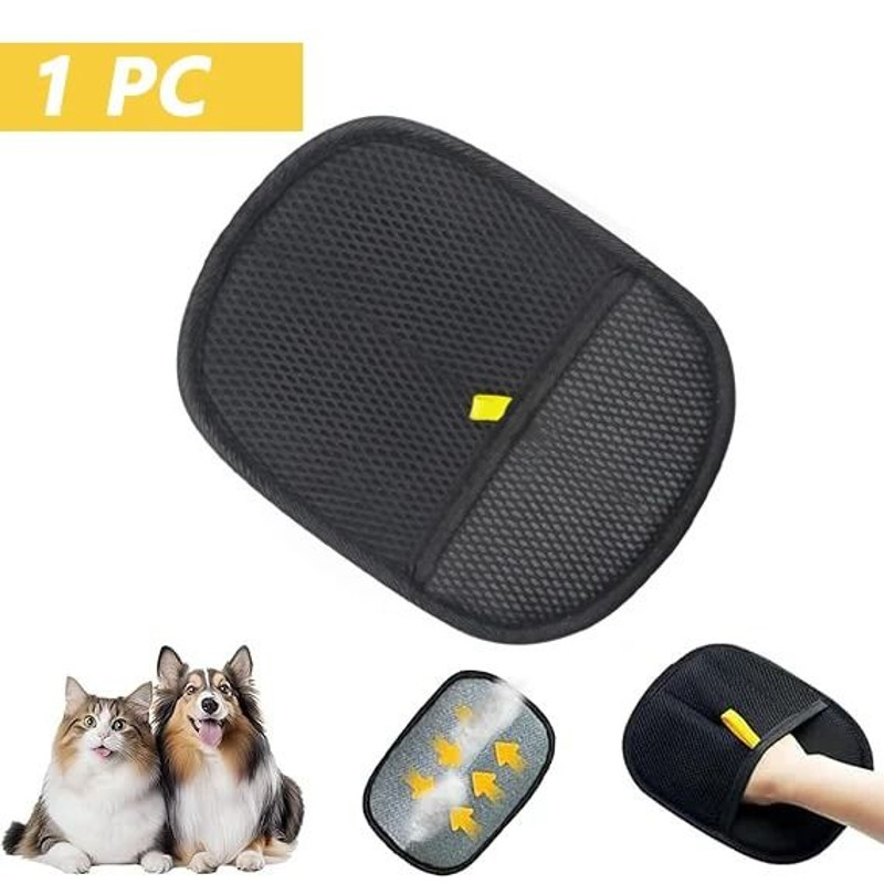 Reusable Pet Hair Removal Gloves DoubleSided Static Fur Remover Grooming Tool For Carpets Furniture 8