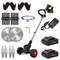 Portable Cordless Electric Lawn Mower With Dual Batteries And 3 Blade Types For Efficient Yard And  8