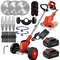 Portable Cordless Electric Lawn Mower With Dual Batteries And 3 Blade Types For Efficient Yard And  14