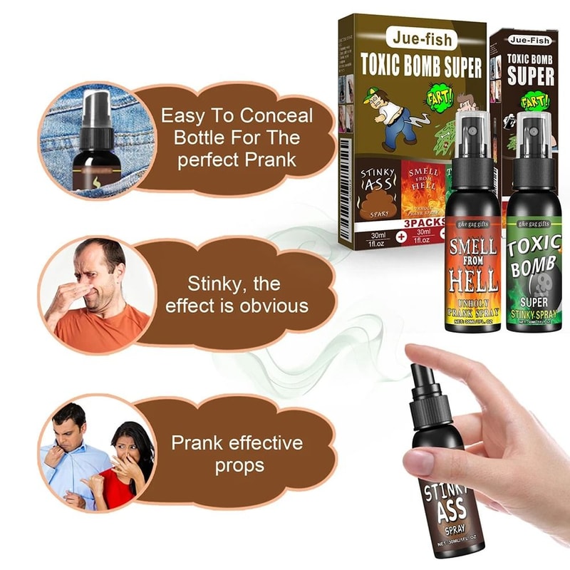 30ml Fart Spray Prank Toy Smelly Stink Bomb Gag Gift For Parties Jokes And Fun Pranks 3