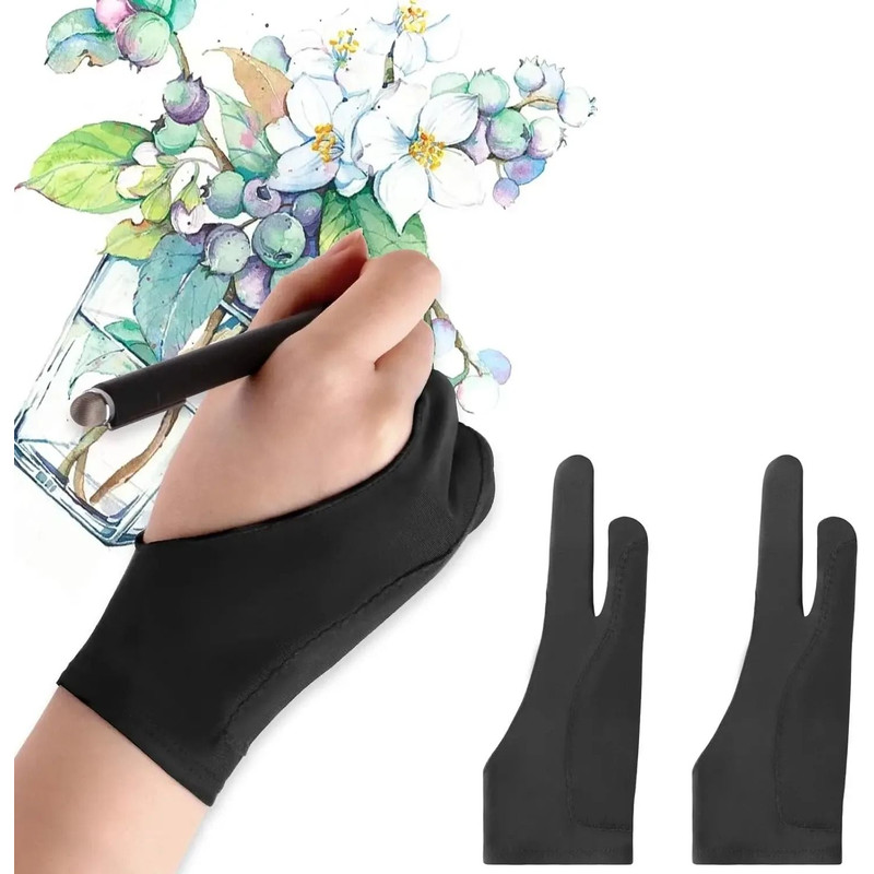 Anti Touch Two Finger Drawing Glove For Tablets And IPads 1