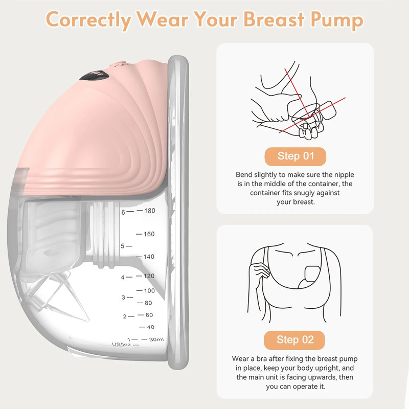 Hands Free Wearable Electric Breast Pump With Silent Operation 3