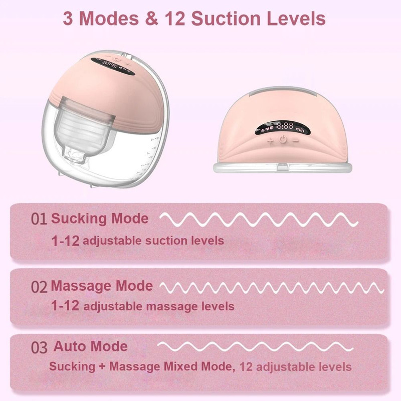 Hands Free Wearable Electric Breast Pump With Silent Operation 4