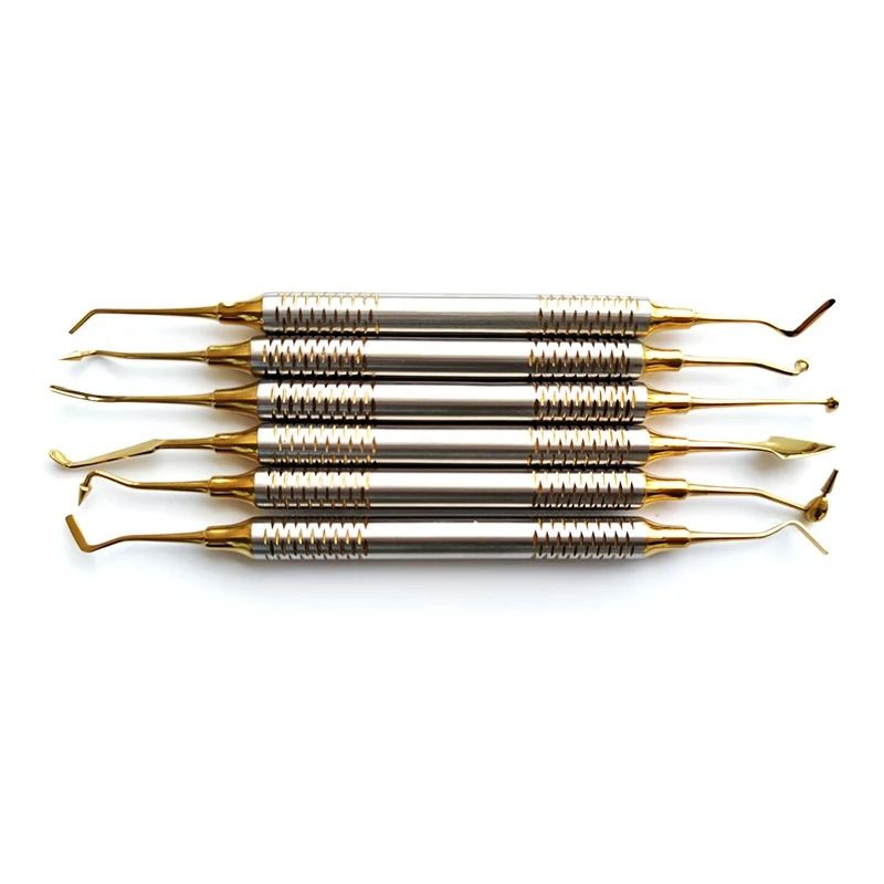 Dental Composite Resin Filling Spatula Set With Titanium Plated Heads 3