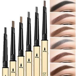 dual ended waterproof eyebrow pencil with brush for long lasting definition