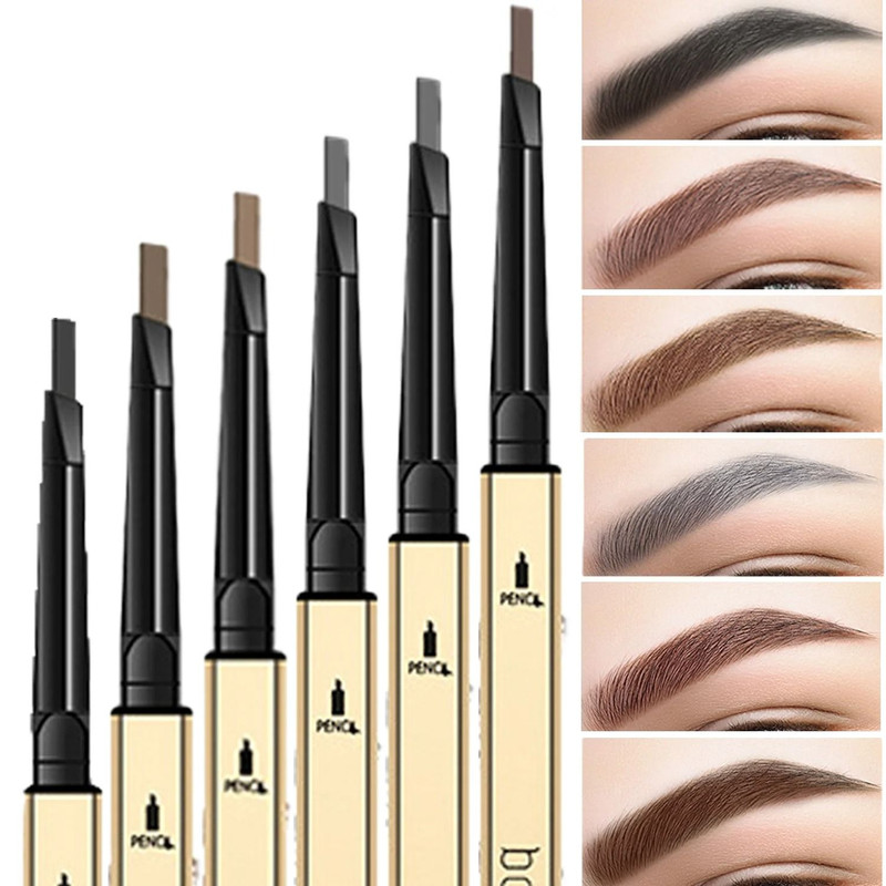Dual Ended Waterproof Eyebrow Pencil With Brush For Long Lasting Definition 0