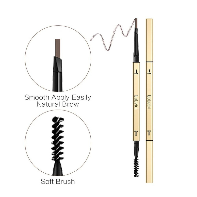 Dual Ended Waterproof Eyebrow Pencil With Brush For Long Lasting Definition 2